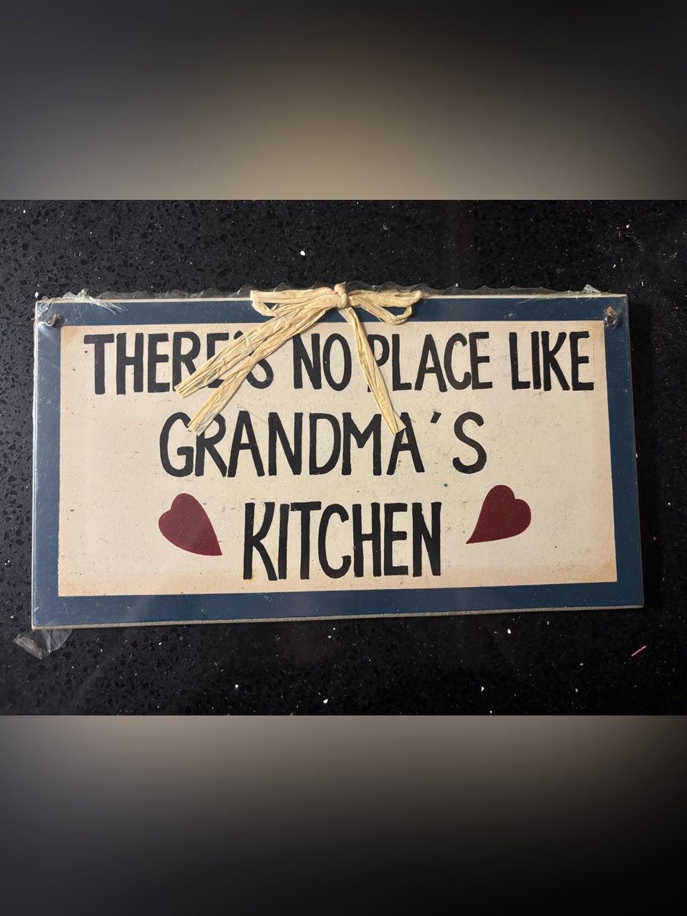 Grandma's Kitchen Decorative Wall Sign - Blue and Cream